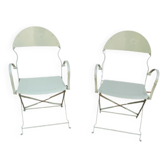 Paire de fauteuils pliants