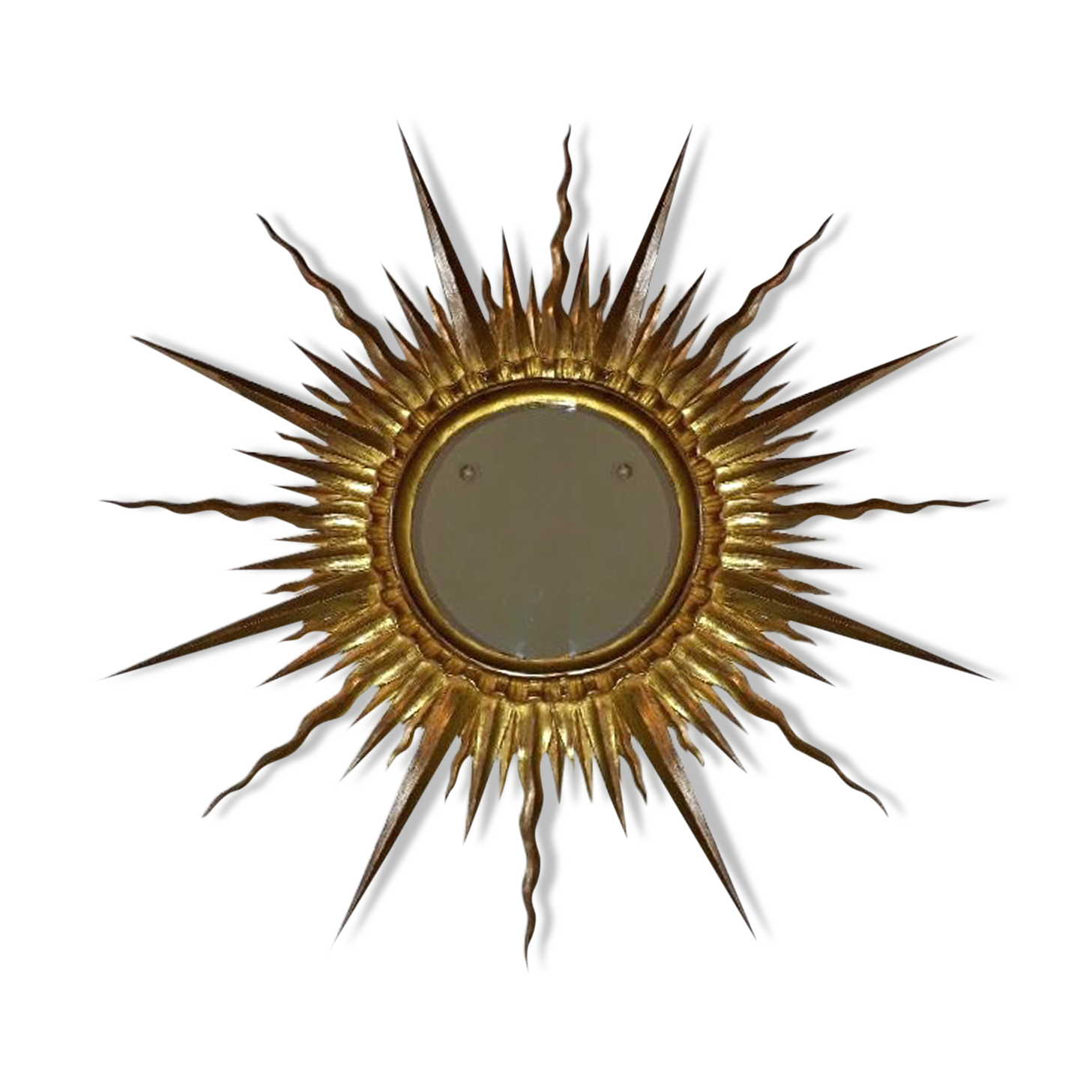 Gilded sun mirror diameter 83cm