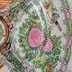 2 Chinese plates polychrome porcelain and gold Canton XXth