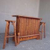 Bar style wood crude mountain cabin 1970