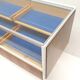 Vintage glass counter / desk with drawers made in the 1970s