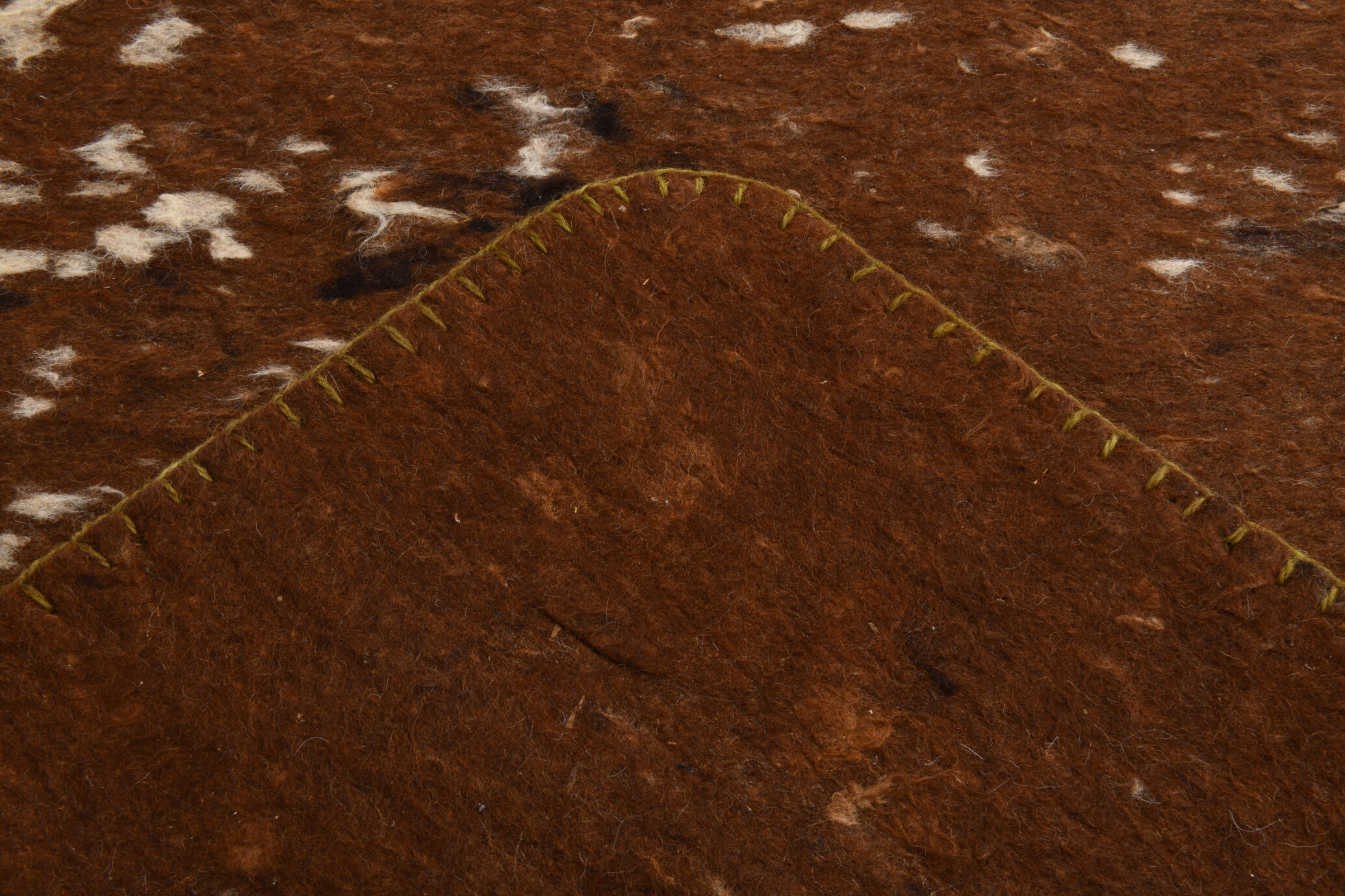 3x10 neutal brown felt vintage runner rug,85x307cm