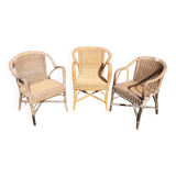 Old wicker armchairs