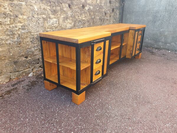 Meuble TV industriel