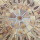 Vintage Roger Capron coffee table, ceramic and herbarium design, 105cm