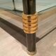 Coffee table with gunmetal patina and gilt metal