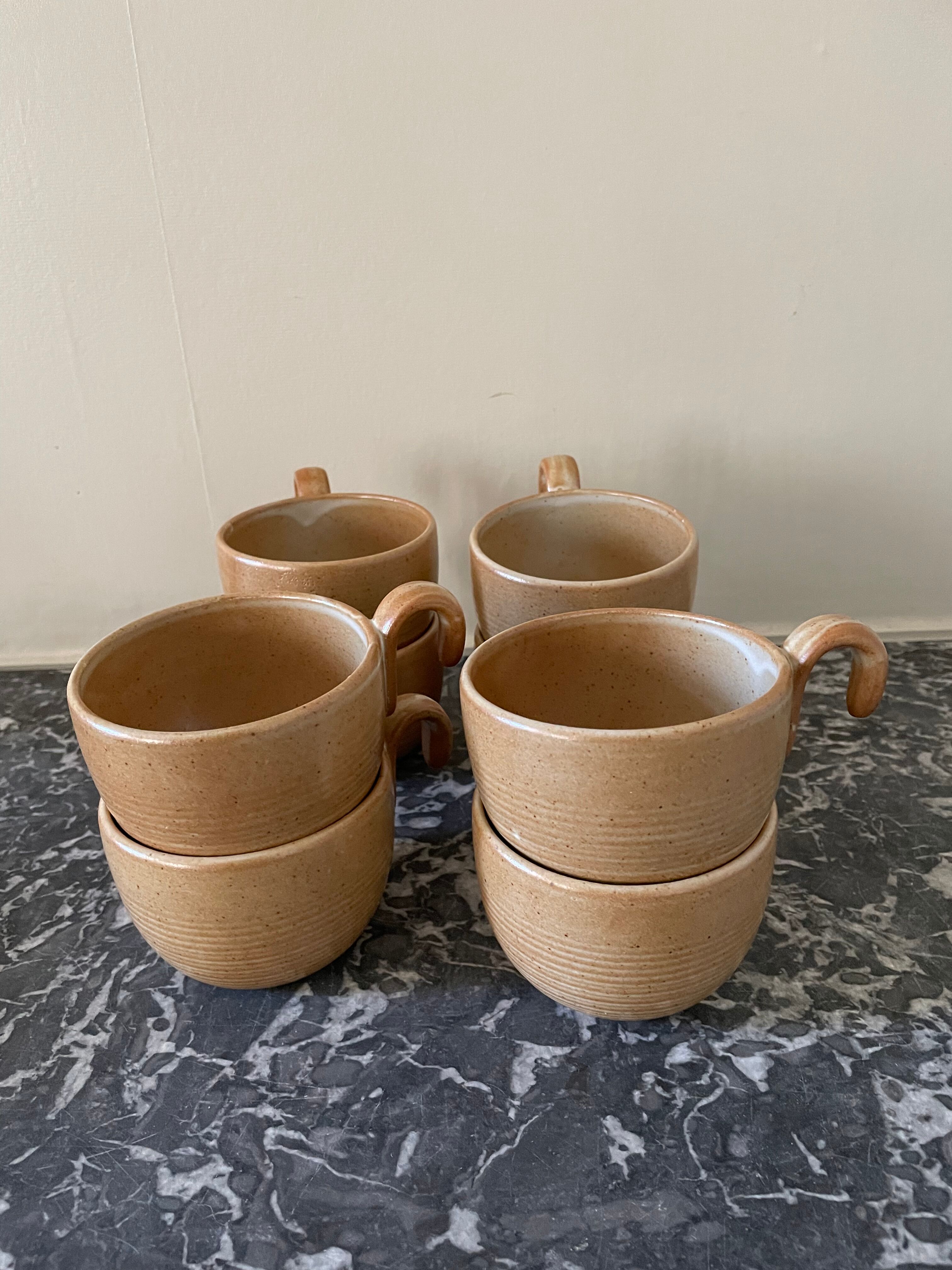 Tasses à thé grès Village France CNP