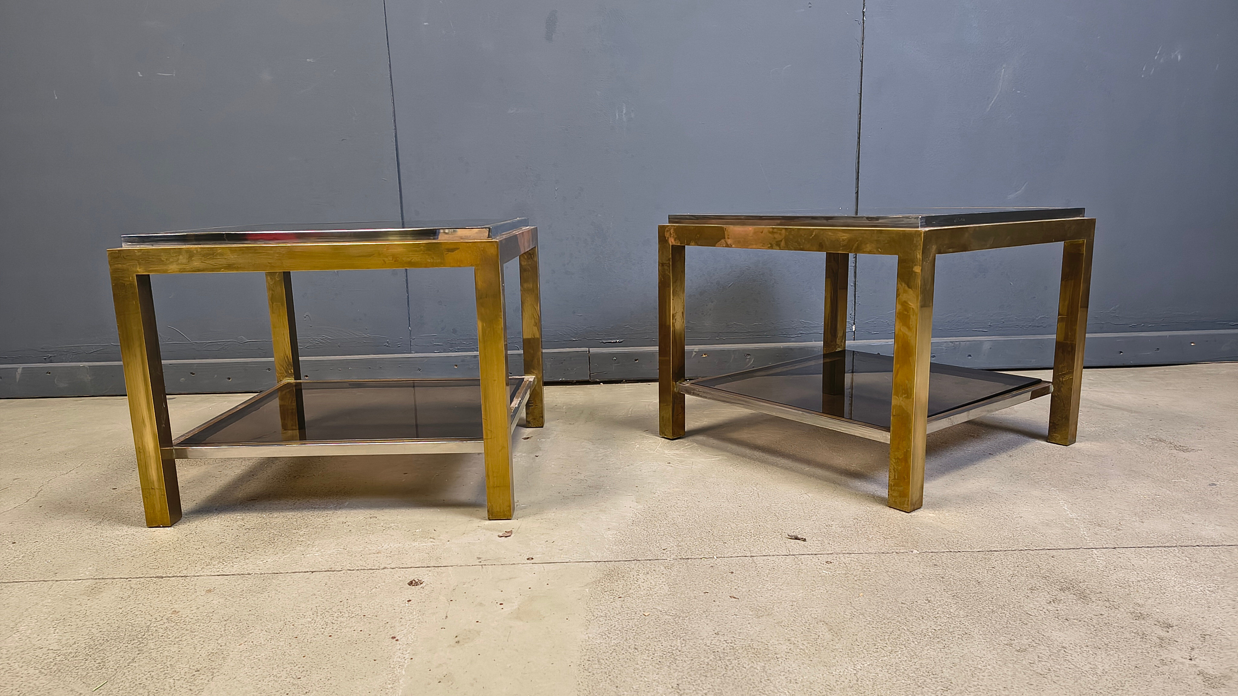 Pair of side tables by Jean Charles, 1970s
