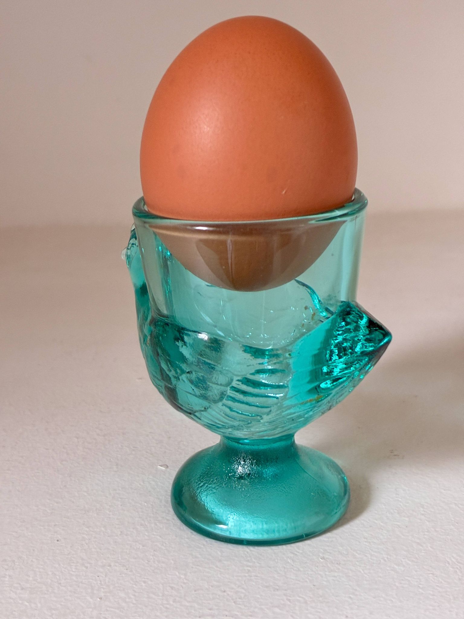 Coquetier poule en verre