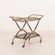 Italian mid century brass bar cart, serving trolley, 1960s