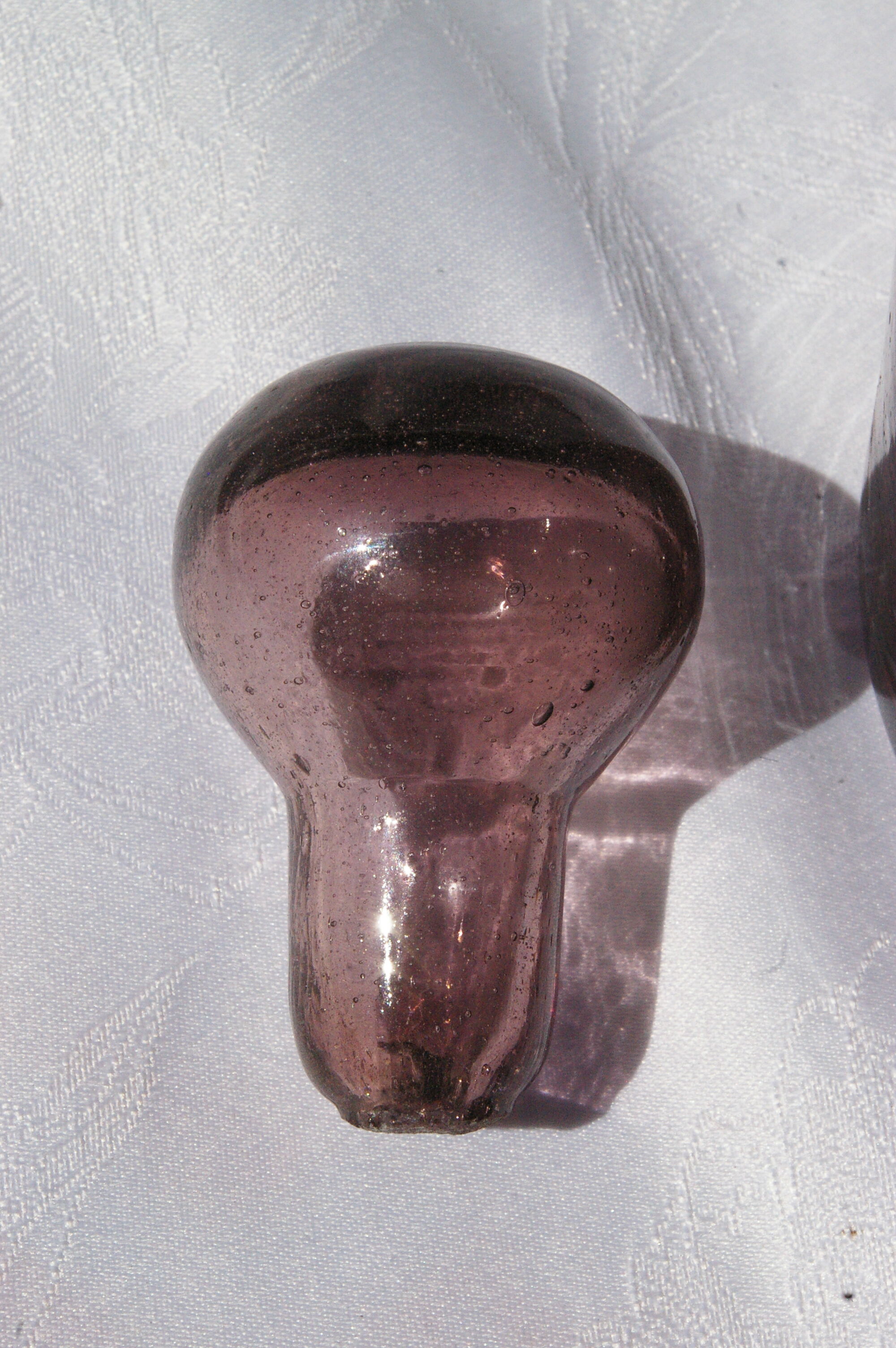 Carafe en verre bullé de Biot ou La Rochère