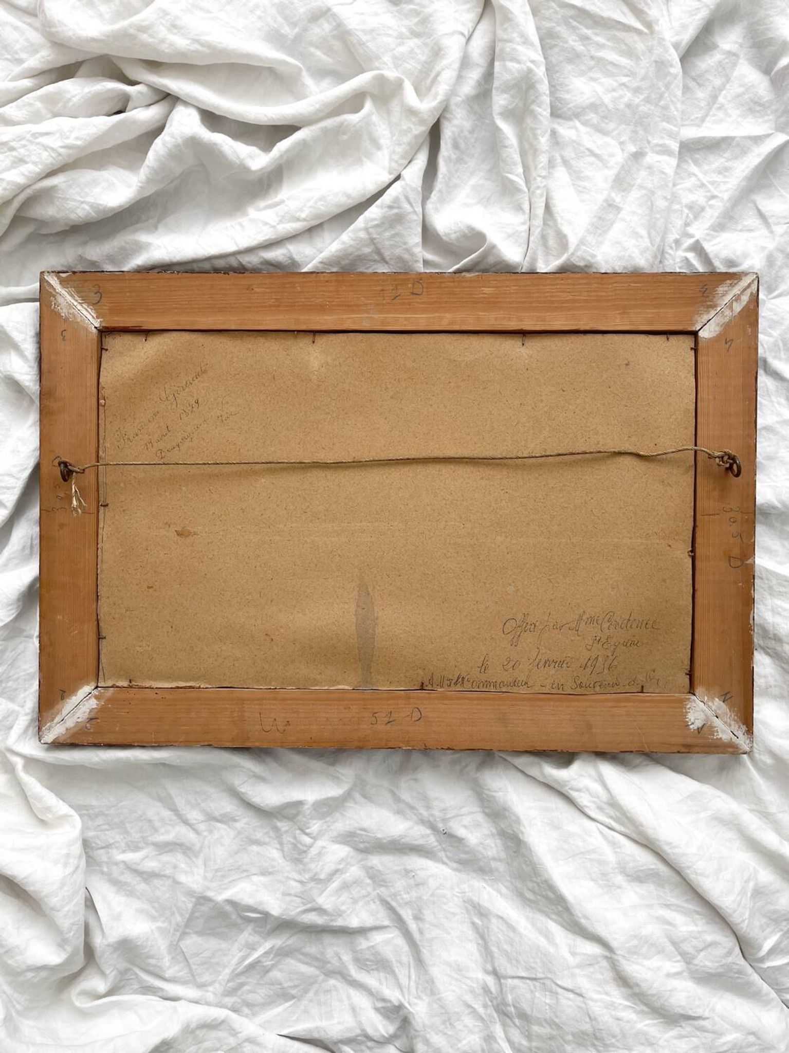 Antique oil painting on cardboard, bouquet of carnations, signed and dated 1899