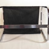 Chrome and fabric magazine holders 1970