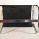 Porte-revues chrome et tissu 1970