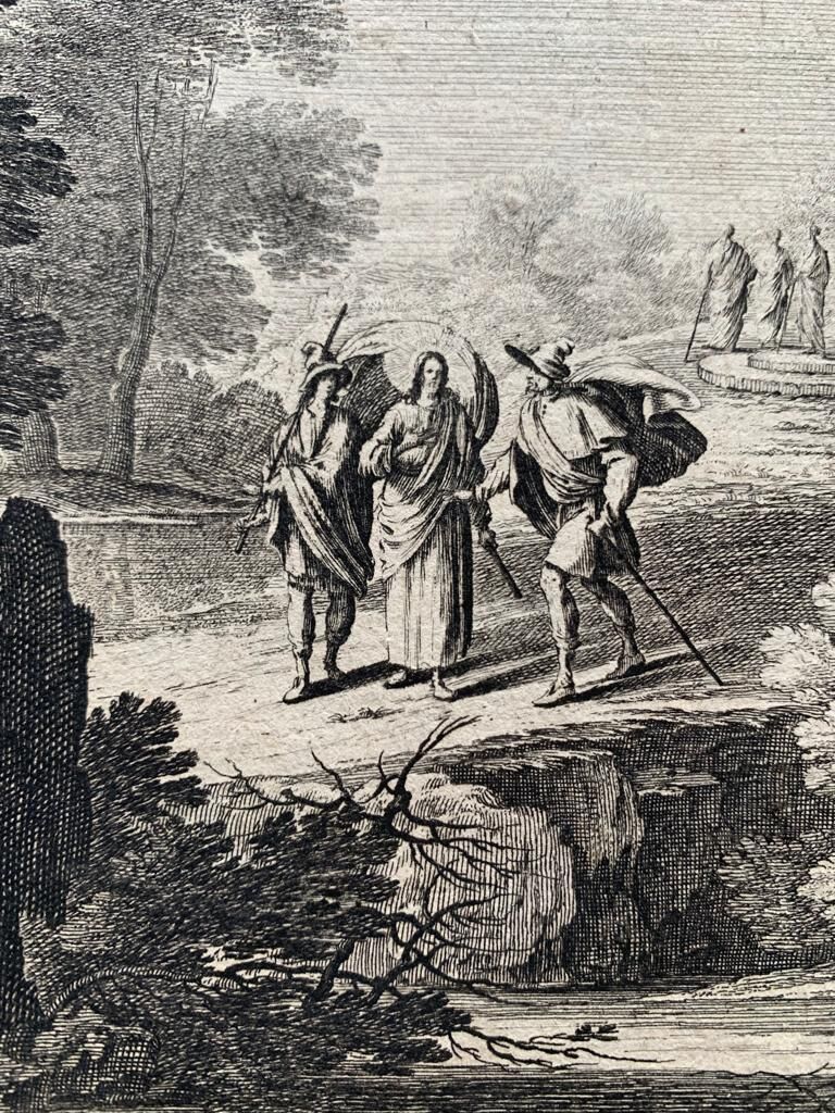 Nicolas Perrelle, Christ speaking to the shepherds, engraving, seventeenth century