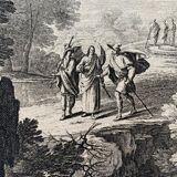 Nicolas Perrelle, Christ speaking to the shepherds, engraving, seventeenth century