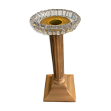 Baccarat crystal candle holder and copper