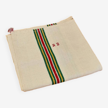 Solidrev tea towel embroidered AD vintage