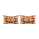 Ikat Lumbar Pillow Cover - Set of Two Colorful Silk Ikat Velvet Pillowcase - Handwoven Cushion Cover