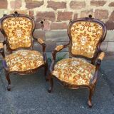 Pair of nineteenth style Louis Philippe mahogany heaters