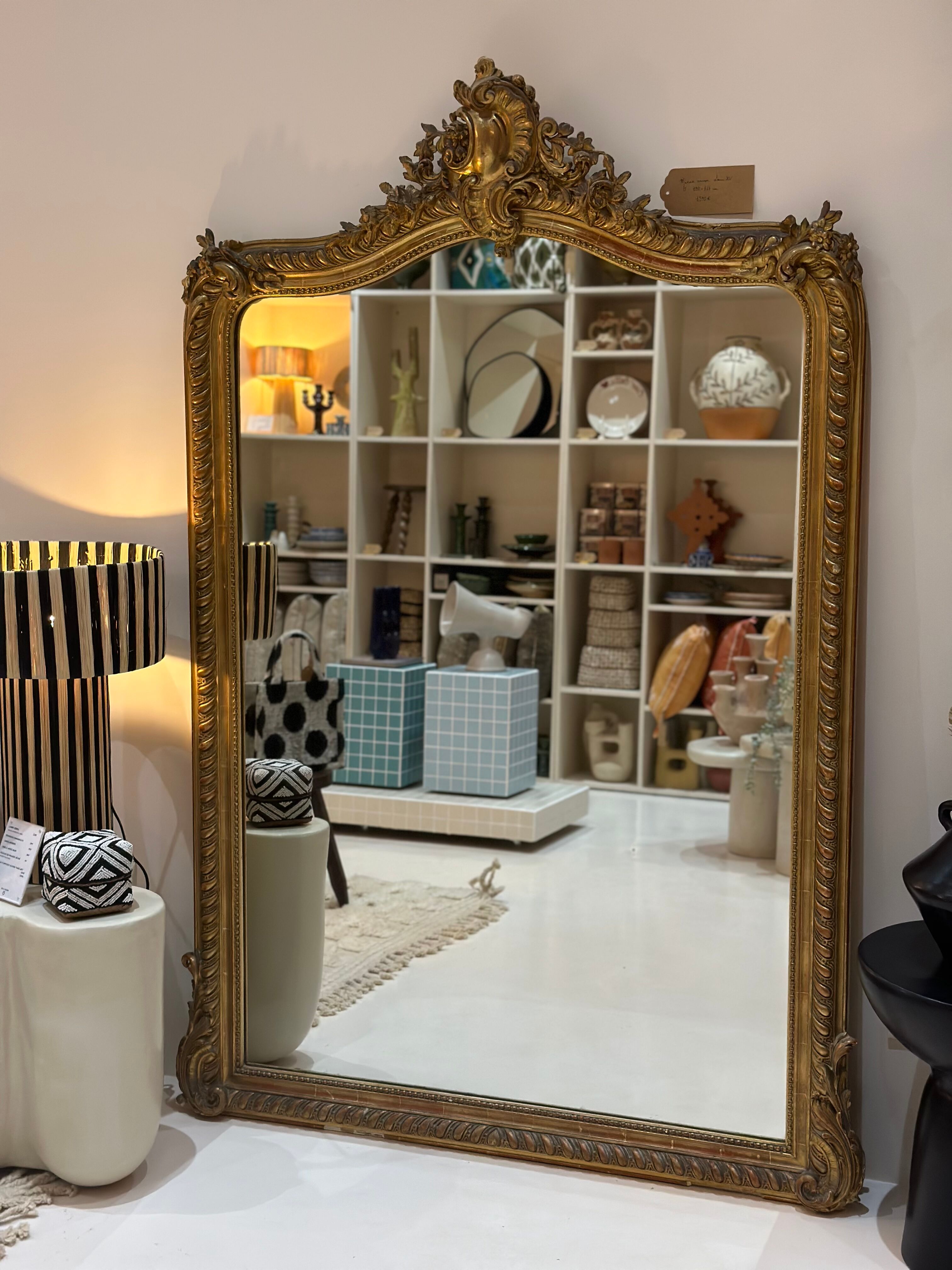 Large old mirror louis Philippe