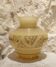 Yellow glass vase with Art Deco decoration signed D'Argyl circa 1930