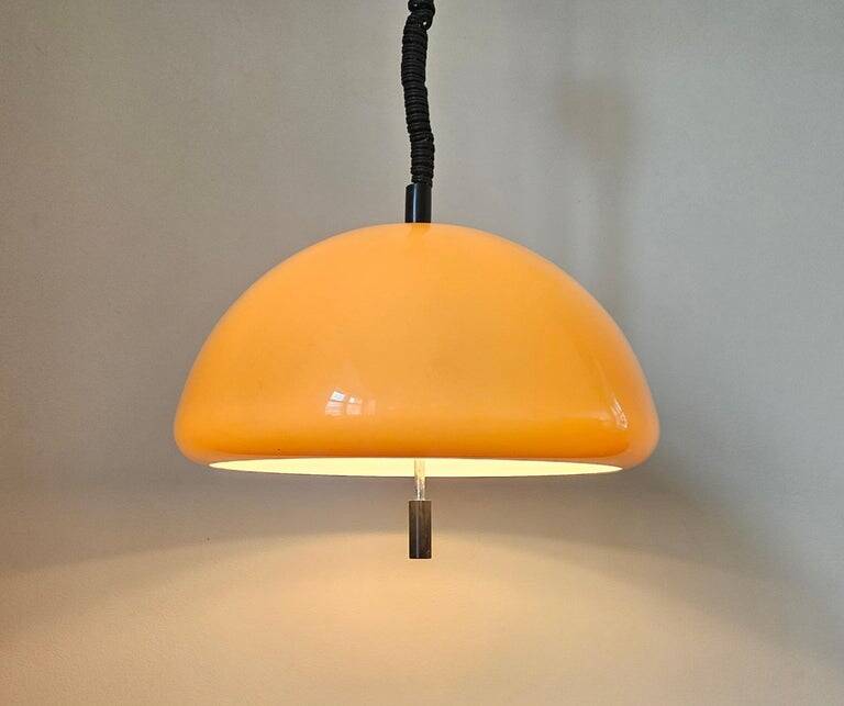 Midcentury Rare Pendant Guzzini, Luigi Massoni, Italy, 1970s