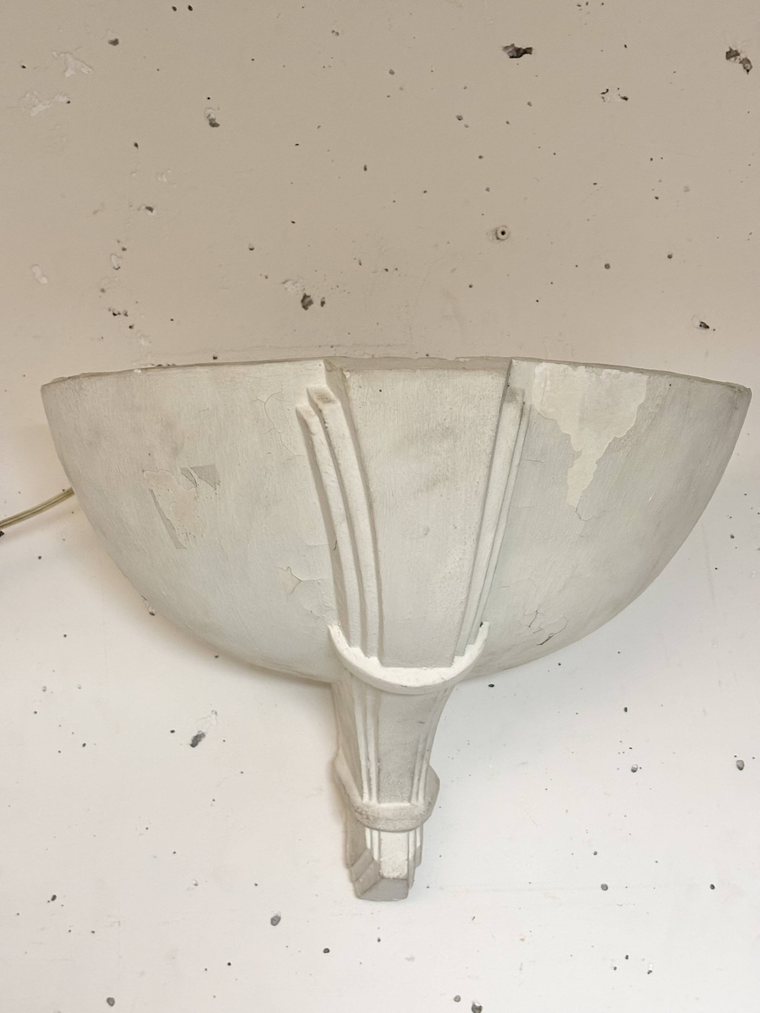 1940 plaster corner sconces