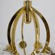 Brass and Glass 6-flamming Chandelier, 1980s