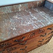 Commode art déco plateau marbre, meuble ancien vintage