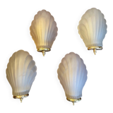 Art Deco shell wall sconces