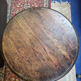 Oak tripod pedestal table