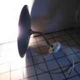 Vintage enamelled sheet metal swan neck wall light