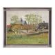 Peinture néerlandaise d'une vue de maisons dans le style impressionniste.