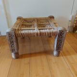 Tabouret bas en bois