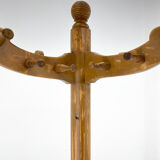 Vintage all-wood coat stand, Czechoslovakia, 1950's