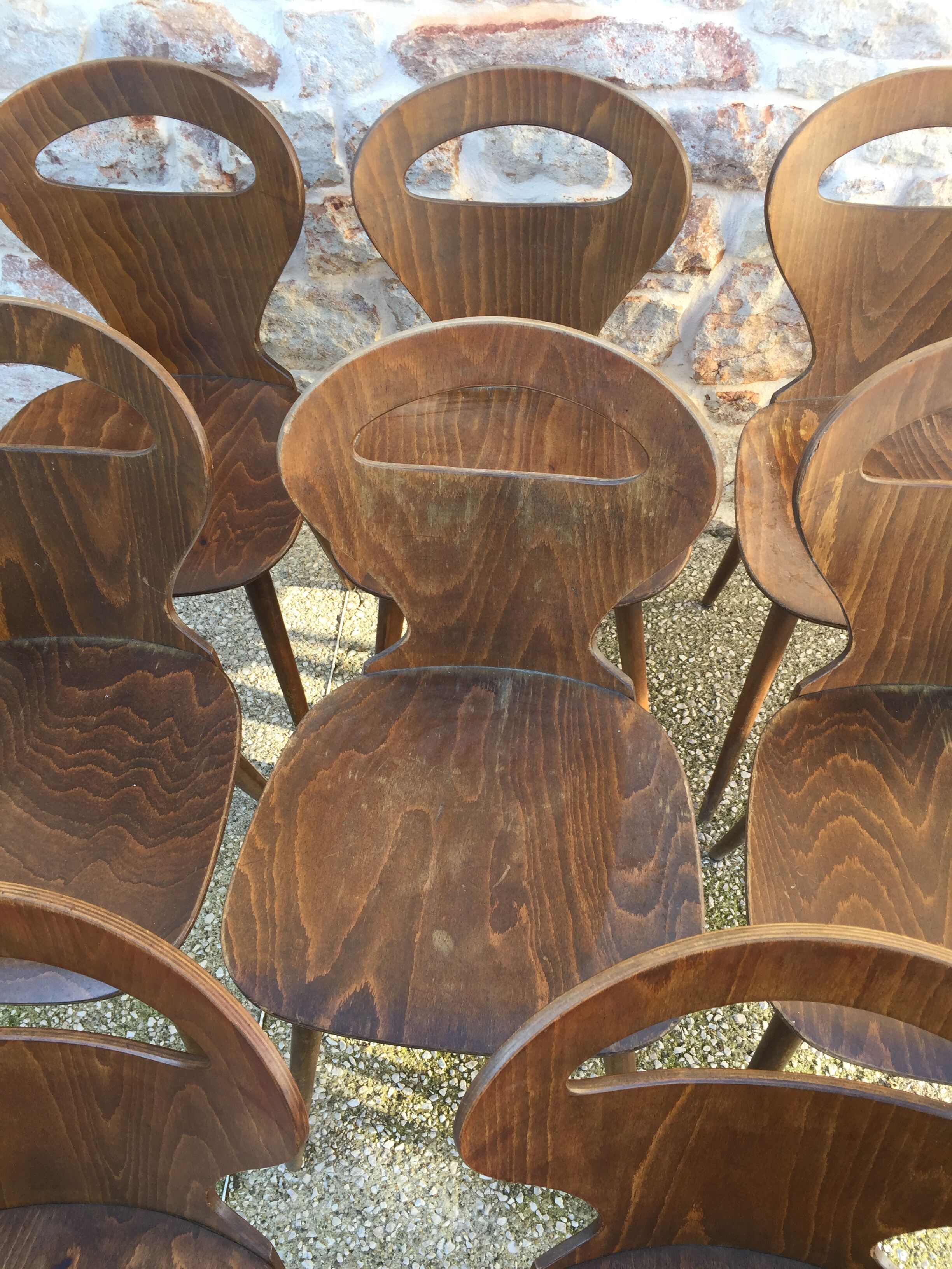 Suite of 8 Chairs Baumann model "ant"