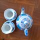 Miniature Chinese Porcelain Teapot and Cups Set - Dinette