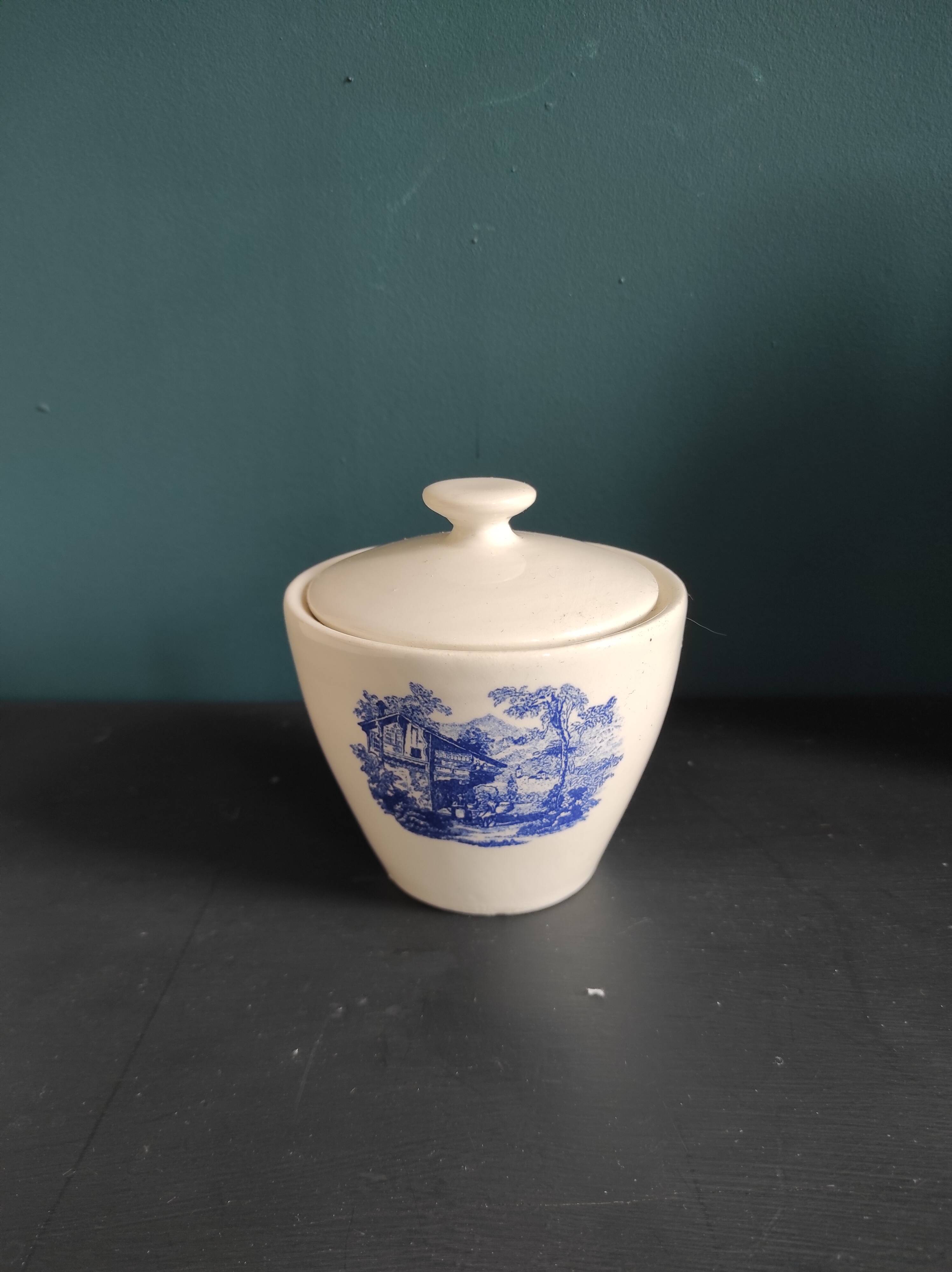 French Vintage Luneville porcelain coffee set