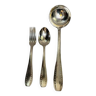 Art-deco cutlery in silver metal