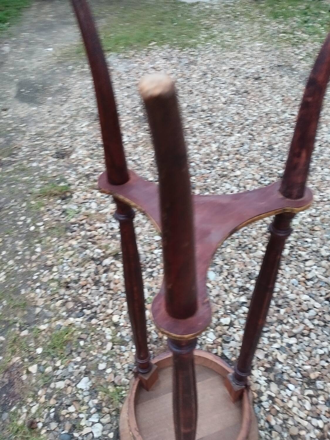 Antique Louis XVI style side table with marble top