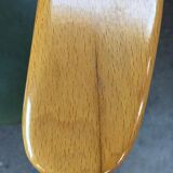 Chair in green skaï and wood 60s