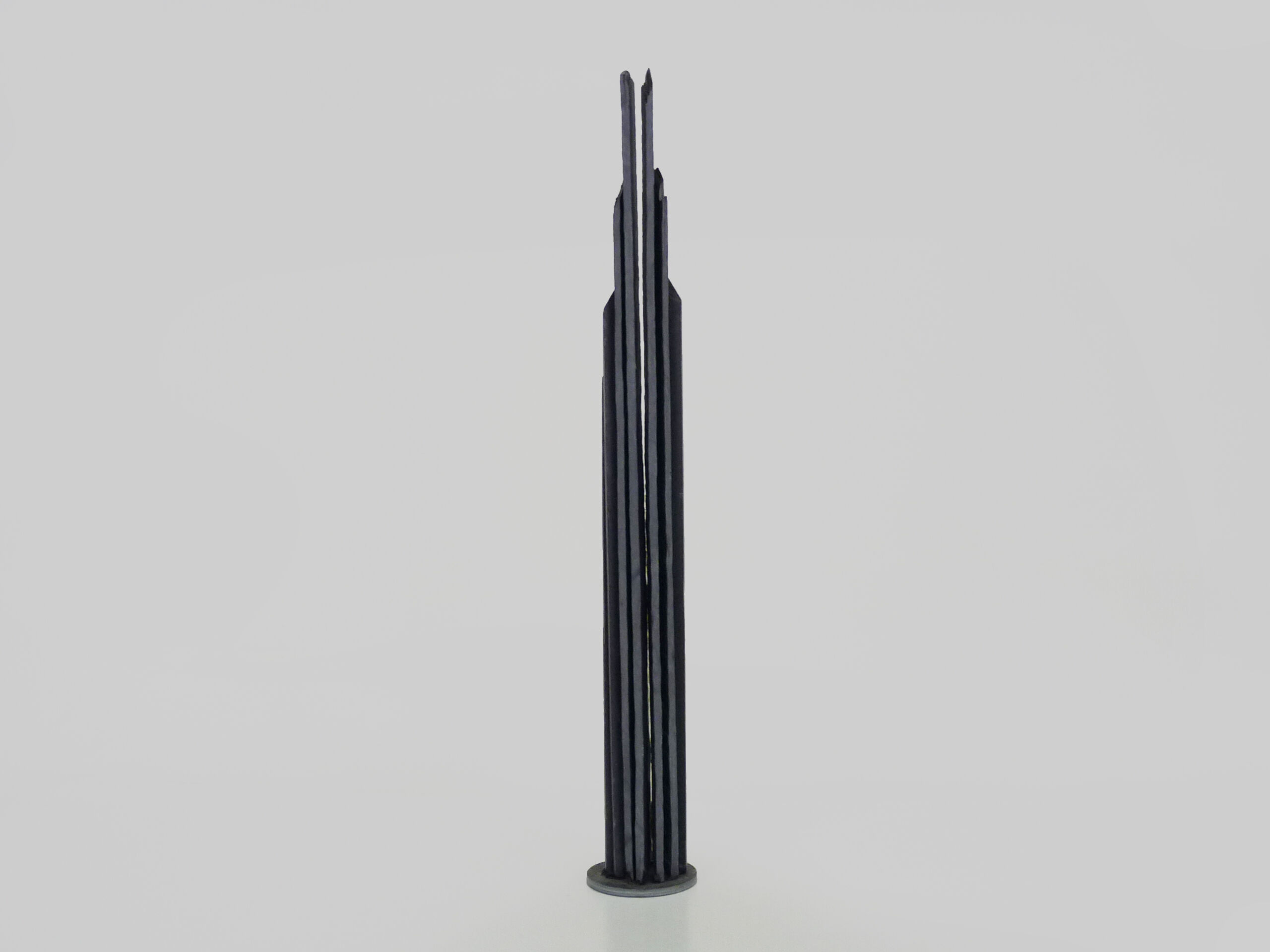 Brutalist vase, slate soliflore and glass