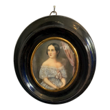 Miniature portrait of a young woman XX century