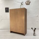 Storage unit in solid oak and veneer, circa 1960.