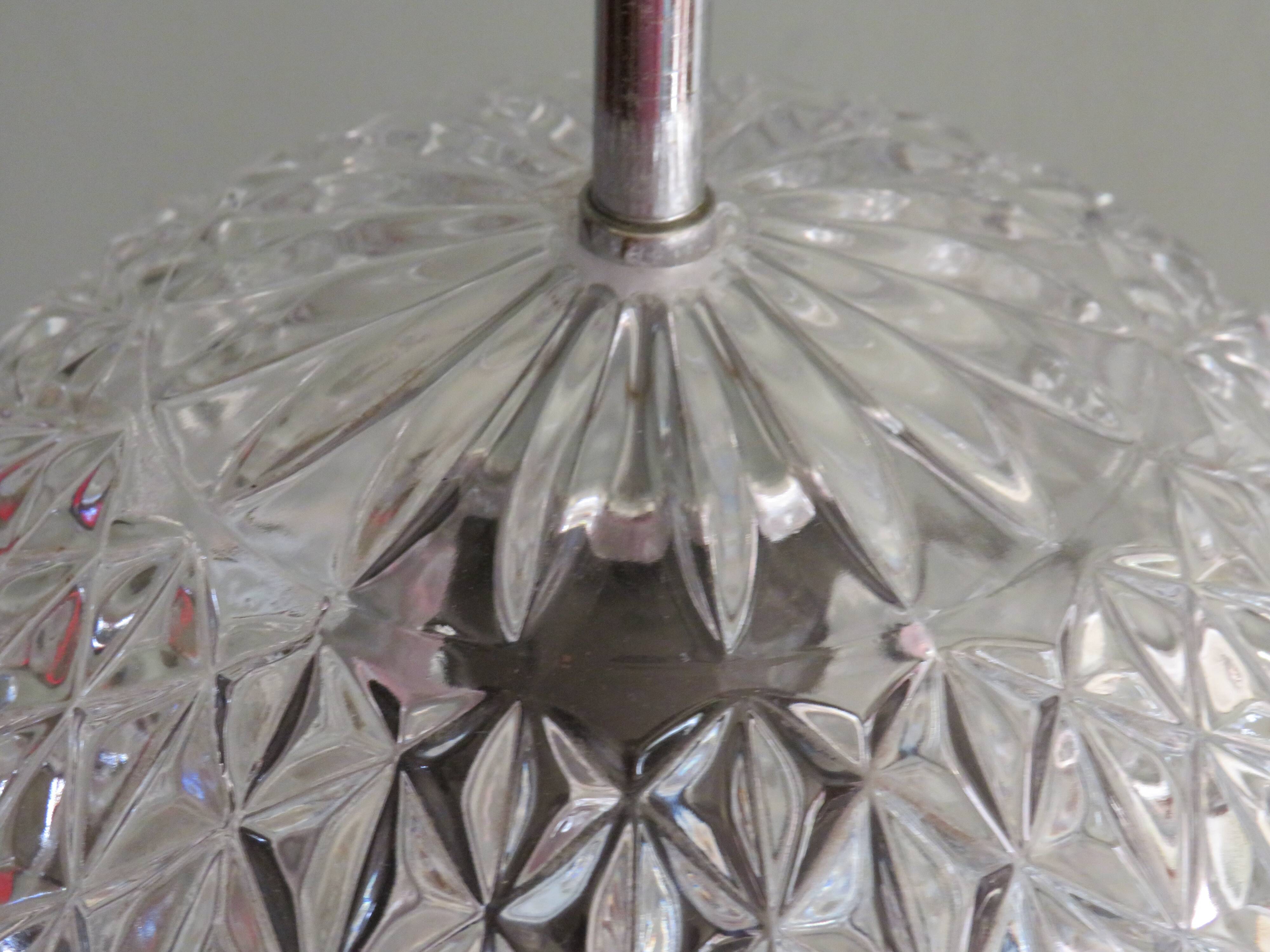 Spherical suspension in cut glass, Belgium 1960-1970