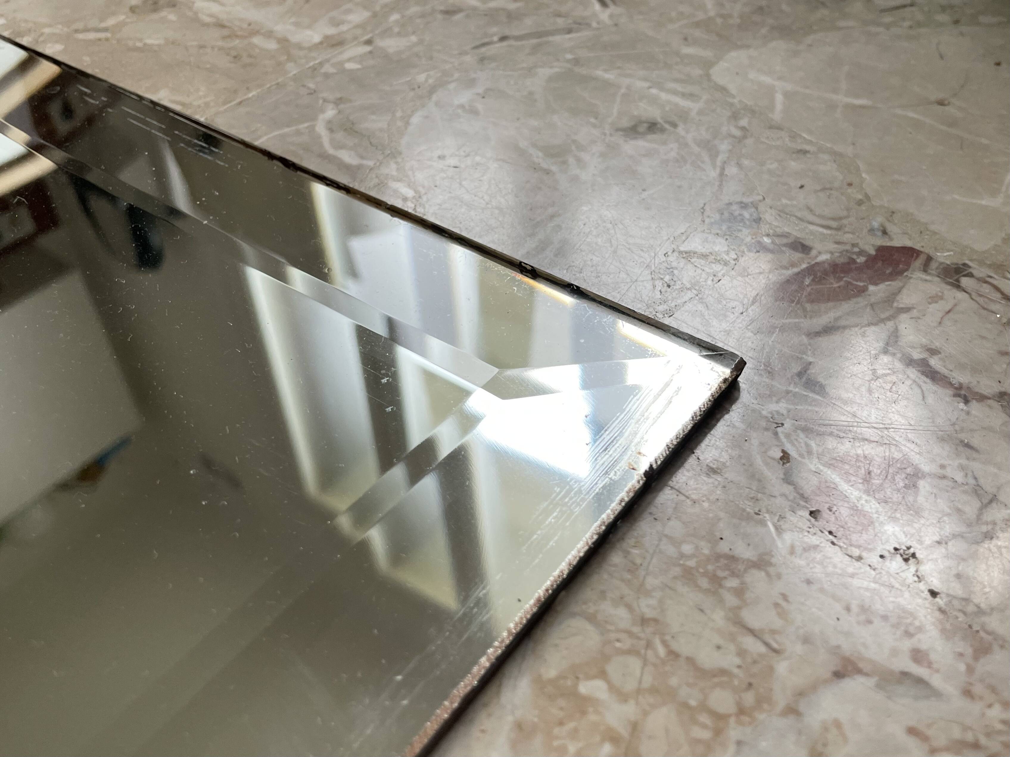 Large antique beveled mirror 54x153cm