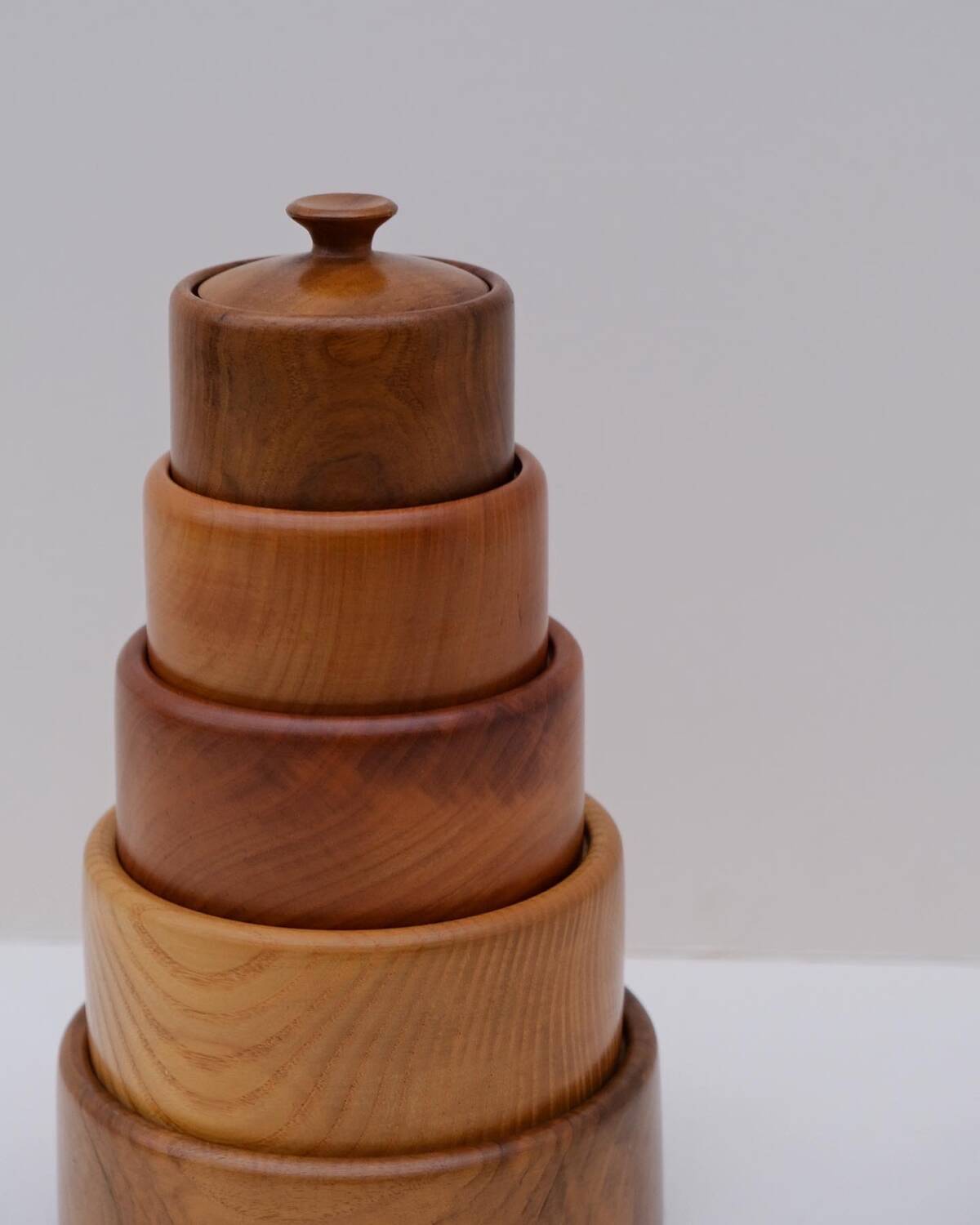 Set of Scandinavian teak boxes, 1970