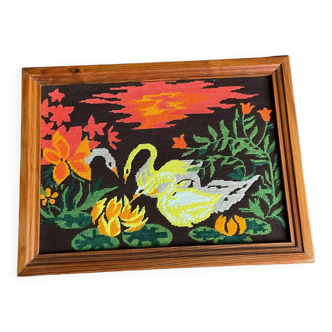 70s canvas painting