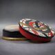 Round Roller Coaster Box in Longwy Enamel by Catherine Lhoir